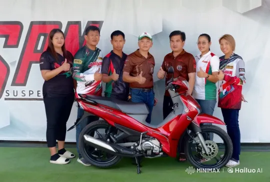 Colorful Team Performs Kungfu Around Motorbike – AI Generated Video | Hailuo AI