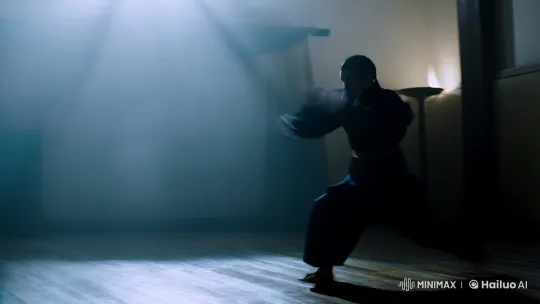 Martial Artist Showcase: Dynamic Fight in Atmospheric Dojo – AI Generated Video | Hailuo AI