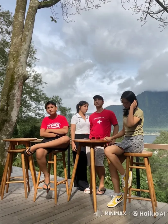 Live2D Animated Friends Perform Dynamic Kungfu in Scenic Setting – AI Generated Video | Hailuo AI