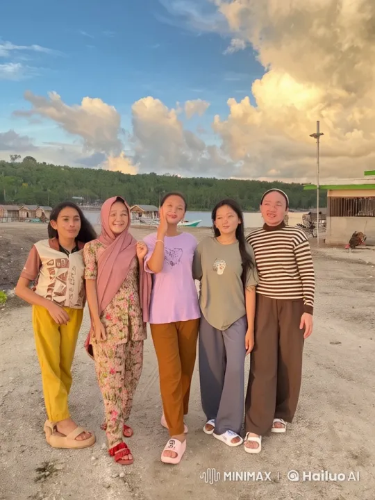 Five Friends Perform Kungfu on a Gravel Beach at Sunset – AI Generated Video | Hailuo AI