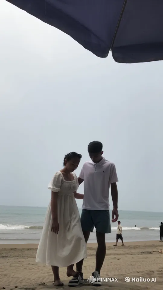 Young Couple Demonstrates Impressive Kungfu on Sandy Beach – AI Generated Video | Hailuo AI