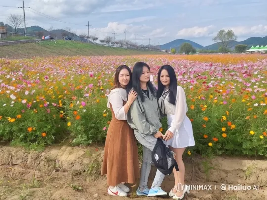 Floral Backdrop: Women Perform Dynamic Kung Fu – AI Generated Video | Hailuo AI