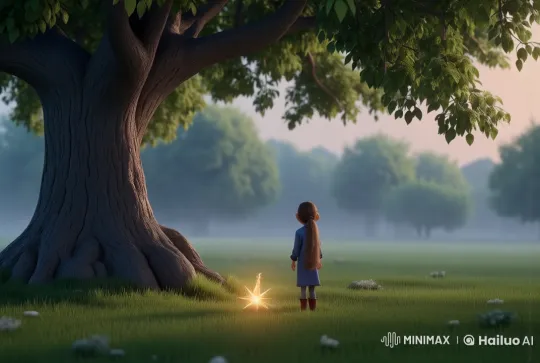 Luna Discovers a Glowing Star at Dawn – AI Generated Video | Hailuo AI