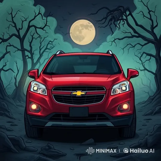Realistic Animation: Red Chevrolet in Haunted Forest – AI Generated Video | Hailuo AI
