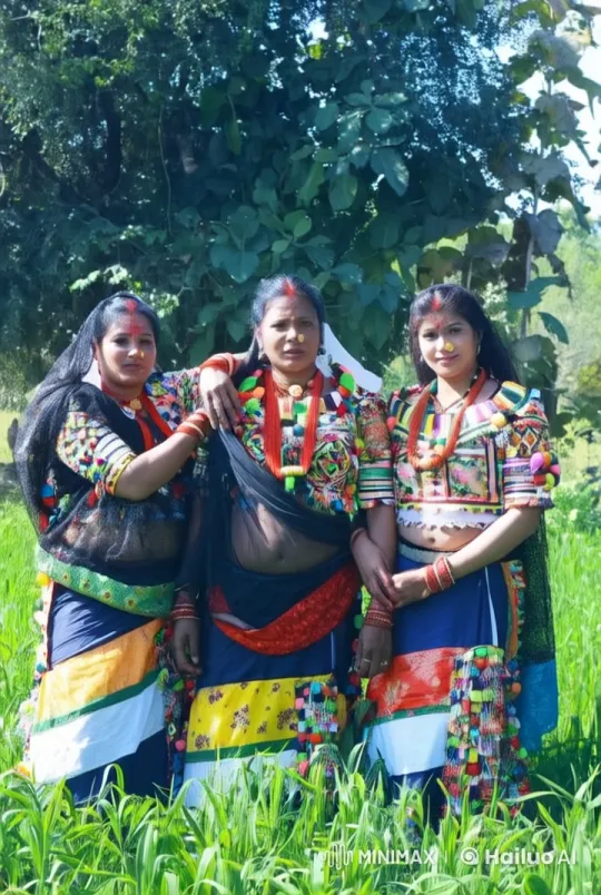Traditional Attired Women Showcase Kungfu in Serene Field – AI Generated Video | Hailuo AI