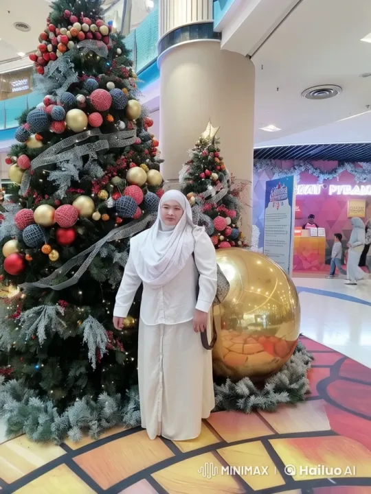 Christmas Mall: Kung Fu Fighter Showcases Skills in Festive Setting – AI Generated Video | Hailuo AI
