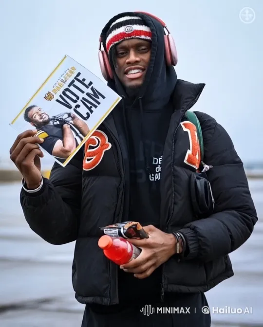 Man in Black Puffer Jacket with 'VOTE CAM' Book Confronted – AI Generated Video | Hailuo AI
