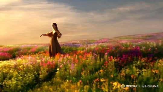 Dancing in the Golden Meadow: A Visual Poem of Solitude – AI Generated Video | Hailuo AI