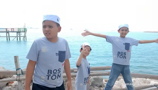 Boys Display Martial Arts at Seaside in Live2D Animation – AI Generated Video | Hailuo AI