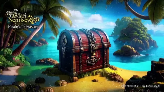 Tropical Island Pirate Treasure Scene – AI Generated Video | Hailuo AI