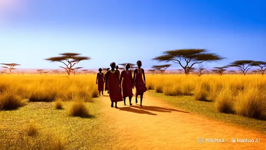 African Serenity to Nuclear Blast: A Visual Cataclysm – AI Generated Video | Hailuo AI