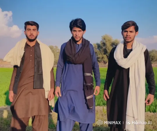 Young Men Practicing Martial Arts in Lush Field – AI Generated Video | Hailuo AI