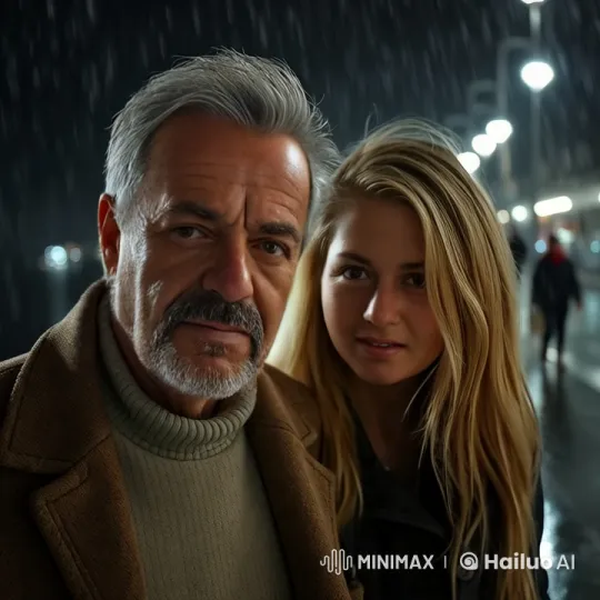 Romantic Encounter Under Rainy Street Lights – AI Generated Video | Hailuo AI