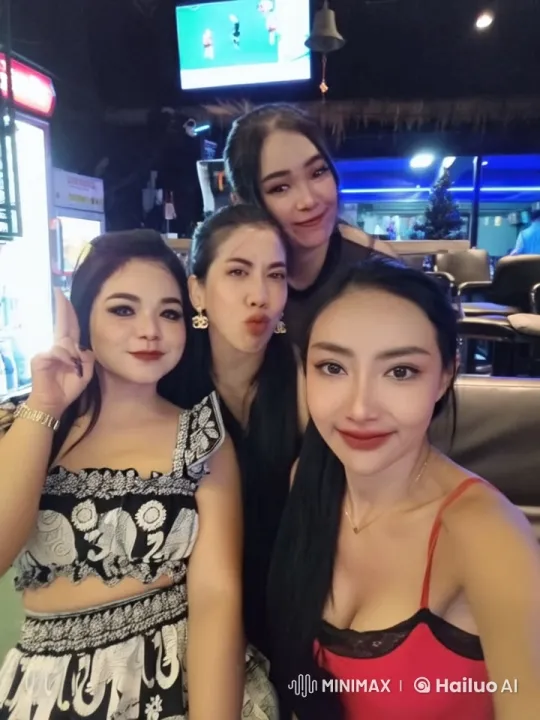 Three Women Perform Energetic Martial Arts at Sports Bar – AI Generated Video | Hailuo AI