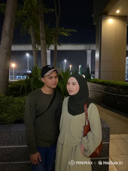 Young Couple Performs Kungfu in Modern Outdoor Night Scene – AI Generated Video | Hailuo AI