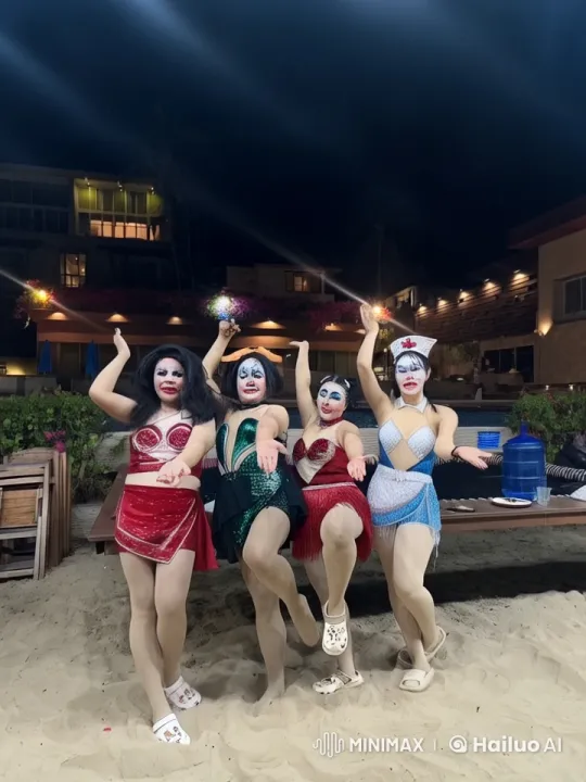 Night Beach Kung Fu: Live2D Animated Women's Dynamic Fight – AI Generated Video | Hailuo AI