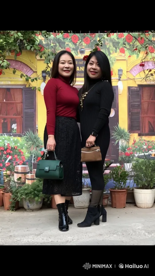 Stylish Women's Kung Fu Battle in Vibrant Courtyard – AI Generated Video | Hailuo AI