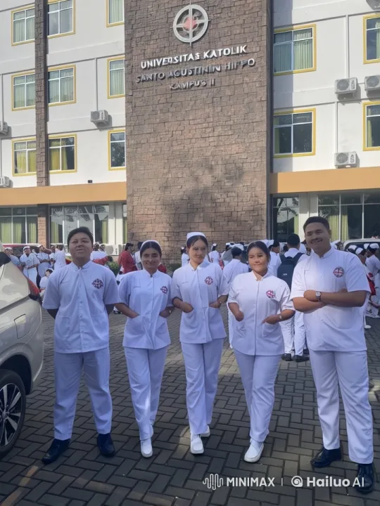 White Uniformed Group Practicing Kung Fu in Front of Santo Agustinus University – AI Generated Video | Hailuo AI