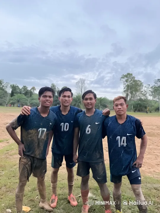 Soccer Players Perform Dynamic Kung Fu on Muddy Field – AI Generated Video | Hailuo AI