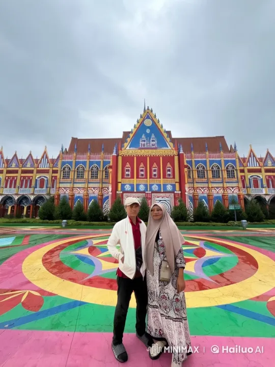 Traditional Couple Showcases Dynamic Kung Fu in Colorful Courtyard – AI Generated Video | Hailuo AI