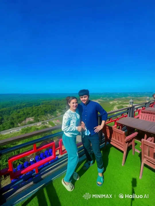 Live2D Animated Martial Arts Display on Scenic Rooftop – AI Generated Video | Hailuo AI