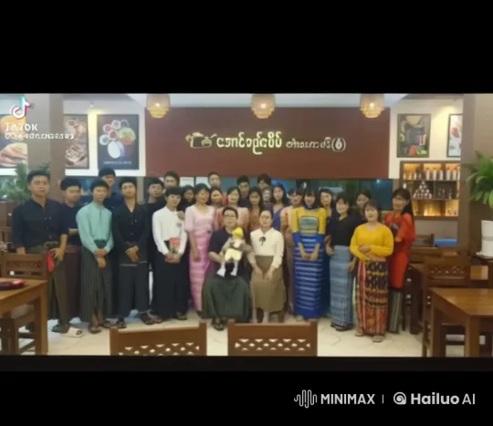 Traditional Attire Celebration in Lively, Animated Setting – AI Generated Video | Hailuo AI