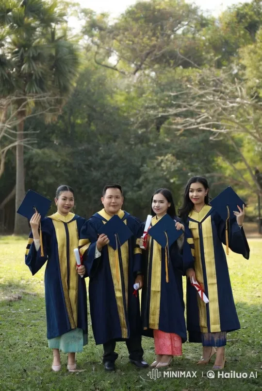 Graduates Perform Kung Fu in Academic Attire – AI Generated Video | Hailuo AI