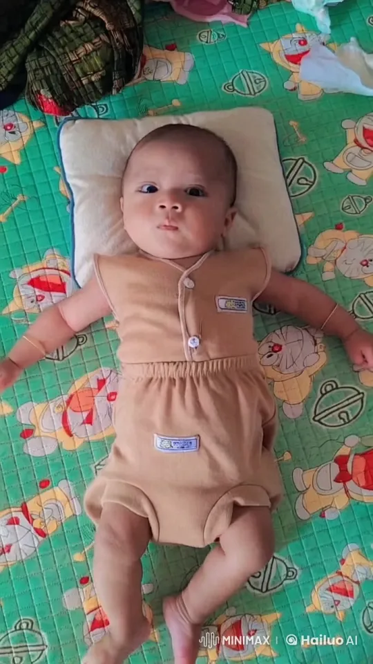 Baby's Playful Kungfu Moves on Colorful Mat – AI Generated Video | Hailuo AI