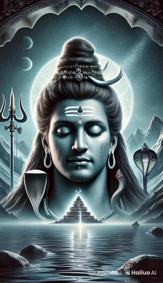 Shiv Shiv's Enchanting Tandav Near Tranquil Waters – AI Generated Video | Hailuo AI
