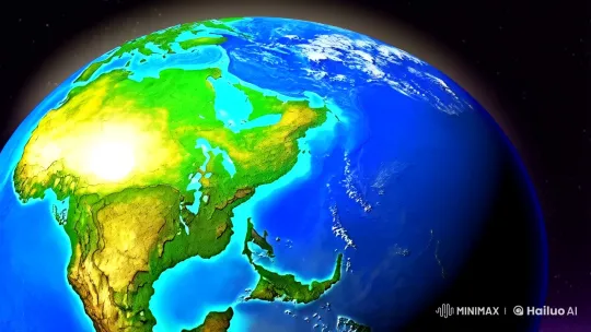 Celestial Dance: Earth and Moon in Cosmic Ballet – AI Generated Video | Hailuo AI