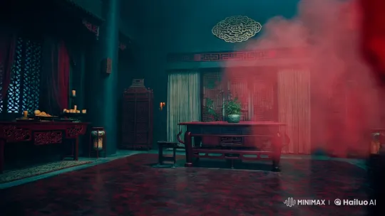 Traditional Chinese Room: Woman Transforms into a Malevolent Demon – AI Generated Video | Hailuo AI
