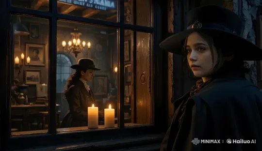 Vintage-Style Room with Historical Figures and Candlelight – AI Generated Video | Hailuo AI
