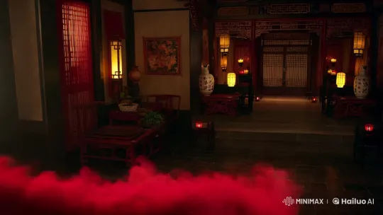 Chinese-style room with demonic transformation scene – AI Generated Video | Hailuo AI