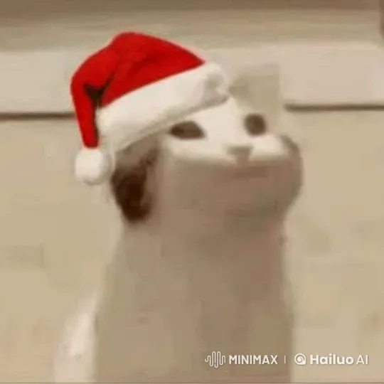 Santa and Cat Dance Joyfully by Christmas Tree – AI Generated Video | Hailuo AI