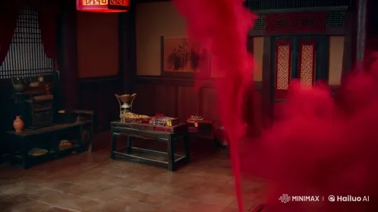 Traditional Chinese Room: Possessed Woman's Eerie Transformation – AI Generated Video | Hailuo AI