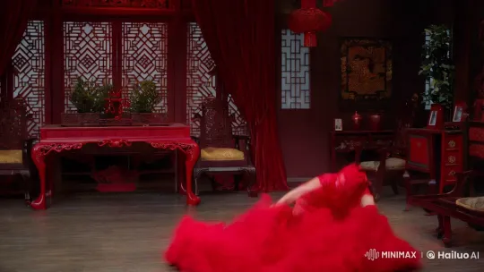 Traditional Chinese Room: Woman Transformed into a Fiend – AI Generated Video | Hailuo AI