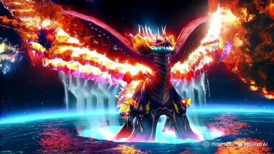 Cinematic: Bahamut Summons with Planet Destruction – AI Generated Video | Hailuo AI
