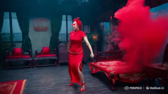 Chinese Room: Elegance Meets Evil in Haunting Transformation – AI Generated Video | Hailuo AI