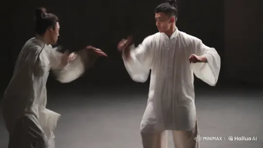 Martial Arts Mastery: Minimalist Kung Fu Fight Scene – AI Generated Video | Hailuo AI