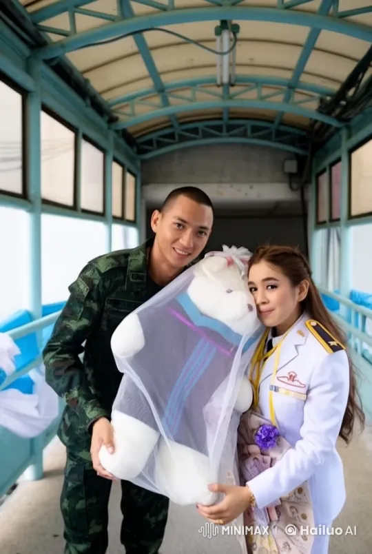 Animated Camouflage Soldier Battles White-Garbed Woman – AI Generated Video | Hailuo AI