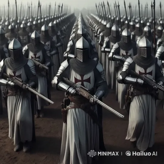 Templar Army's Disciplined March on Barren Plains – AI Generated Video | Hailuo AI