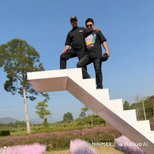 Dynamic Kung Fu Battle in Tranquil Outdoor Setting – AI Generated Video | Hailuo AI