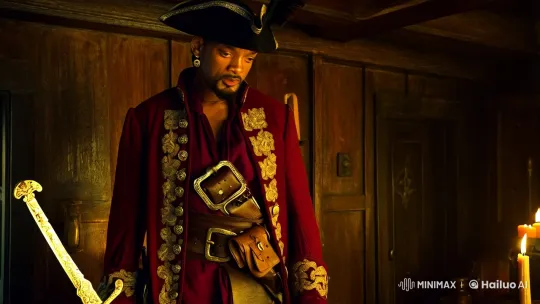 Pirate Will Smith Commands Attention in Aesthetic Film Clip – AI Generated Video | Hailuo AI