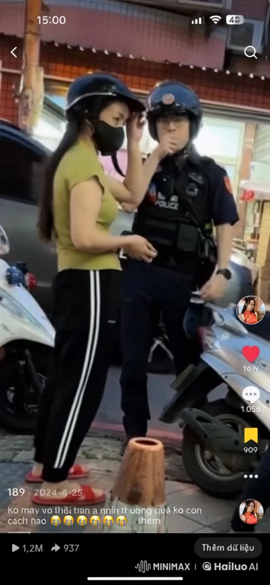 Woman Attacks Police Officer in Busy Outdoor Scene – AI Generated Video | Hailuo AI