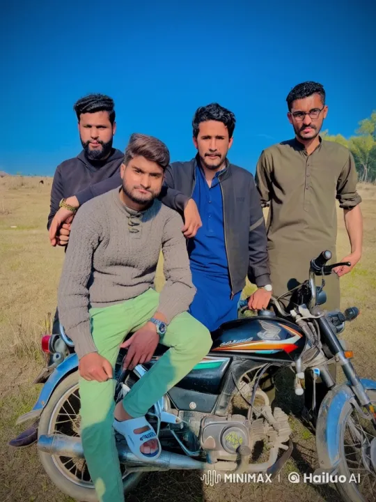 Men Enjoy Outdoor Motorcycle Playfight in Sunny Field – AI Generated Video | Hailuo AI