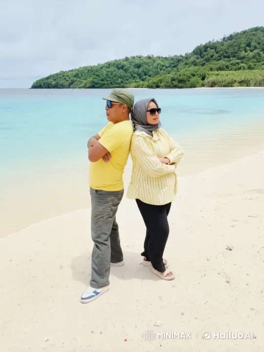 Couple Performing Synchronized Kungfu on a Beach – AI Generated Video | Hailuo AI