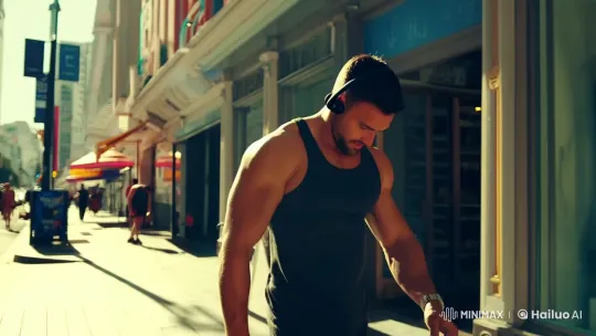 Sunlit Stride: A Man's Journey to Self-Confidence – AI Generated Video | Hailuo AI