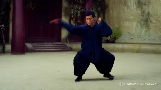 Graceful Kung Fu Sequence in Vivid Setting – AI Generated Video | Hailuo AI