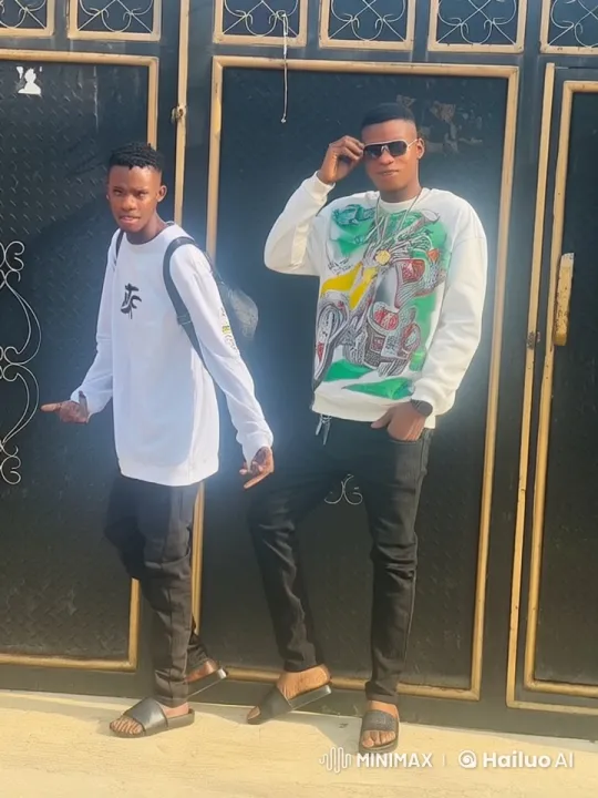 Young Men Perform Dynamic Kung Fu Routine in Front of Decorative Door – AI Generated Video | Hailuo AI