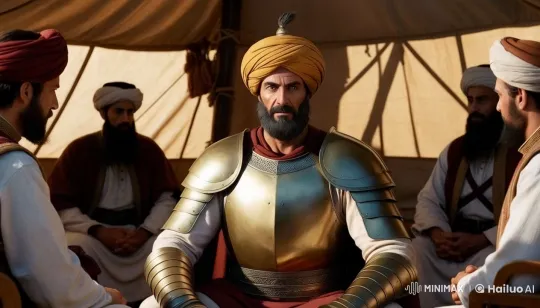 Historical Council Inside Ornate Tent – AI Generated Video | Hailuo AI